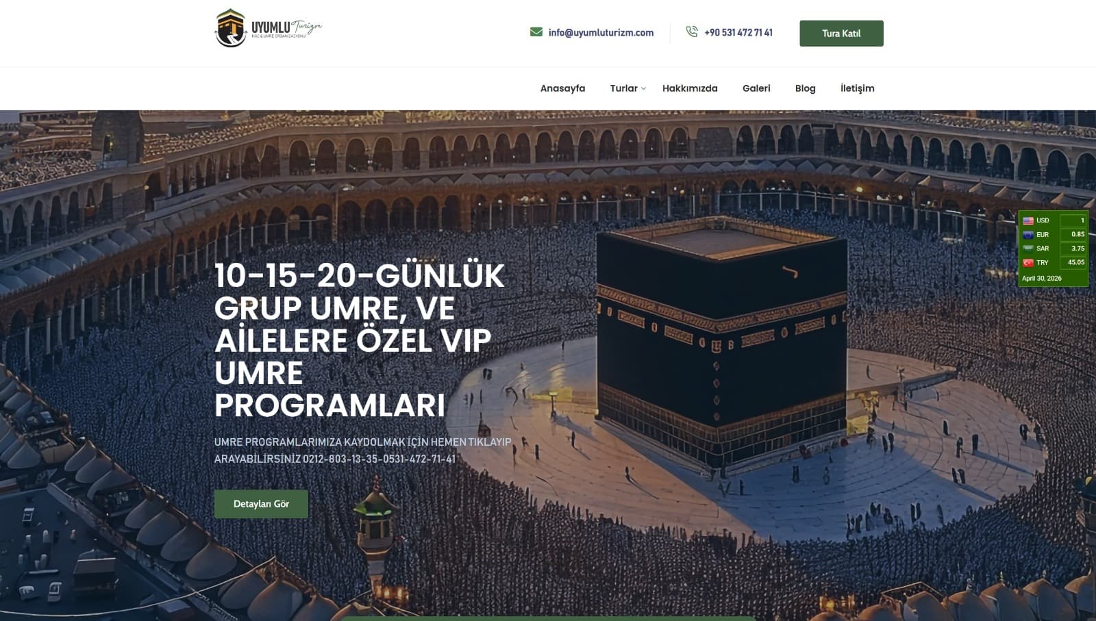 Uyumlu Turizm web sitesi